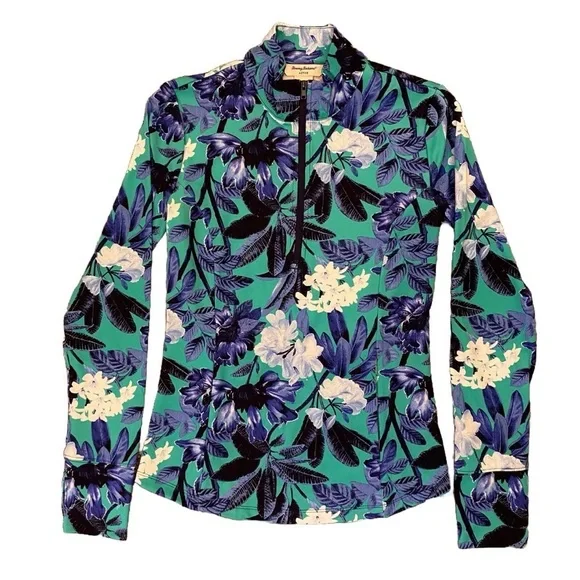 Tommy Bahama Womens Golf Tennis Paddle Long Sleeve 1/4 Zip Jacket Size XS - NWT - Picture 2 of 12